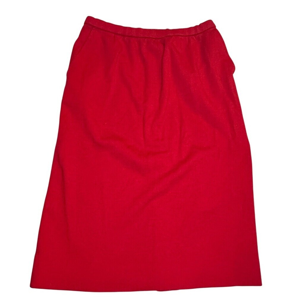 #262 Bleyle Pencil Skirt Womens Size 10 Red Vintage